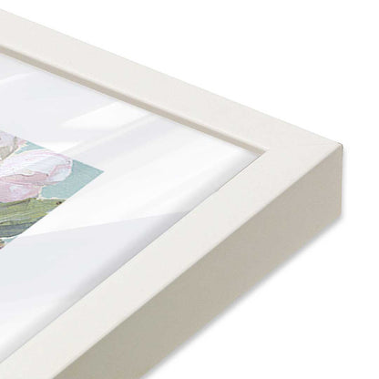 [Color:Opaque White], Picture of art in an Opaque White frame of the corner