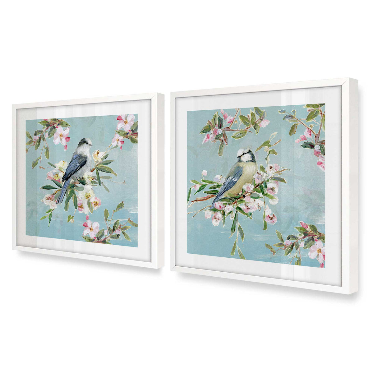 [Color:Opaque White], Picture of art in an Opaque White frame at an angle