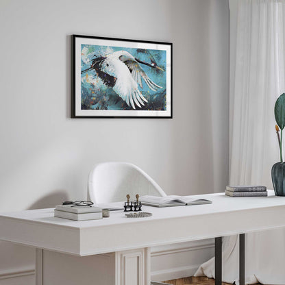 Majestic Crane in flight Art Print