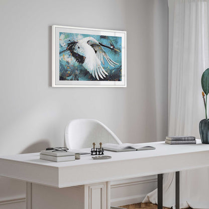 Majestic Crane in flight Art Print