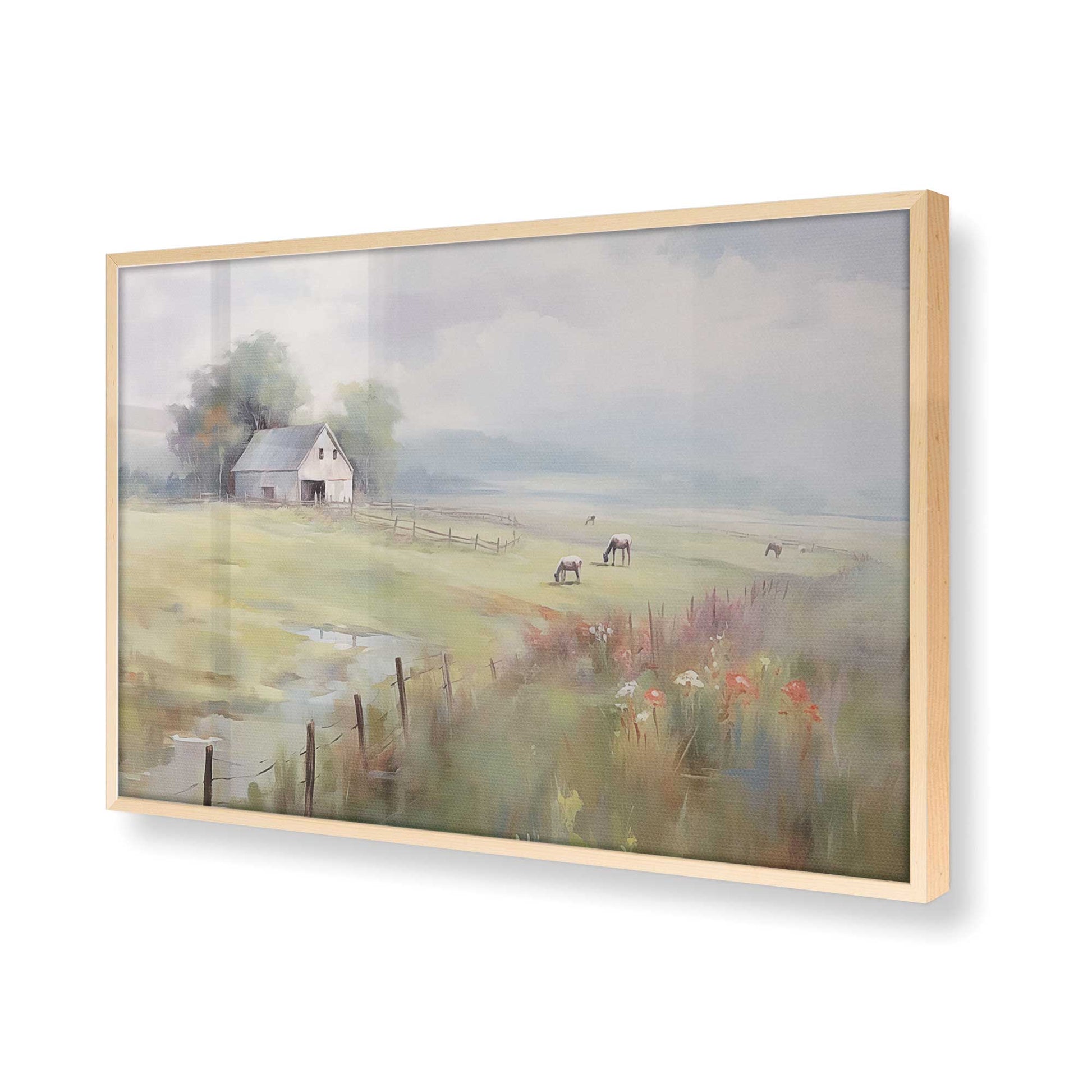[Color:Raw Maple], Picture of art in a Raw Maple frame of the corner