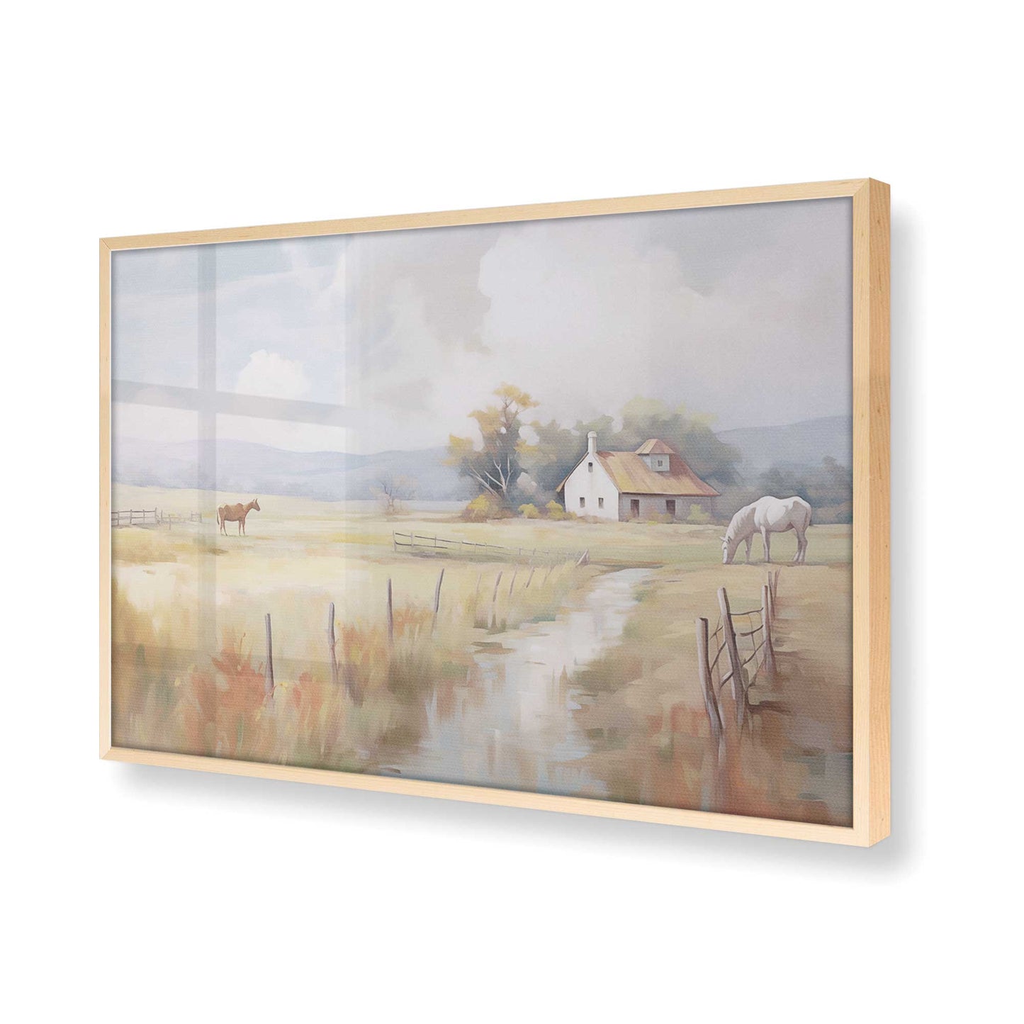 [Color:Raw Maple], Picture of art in a Raw Maple frame of the corner