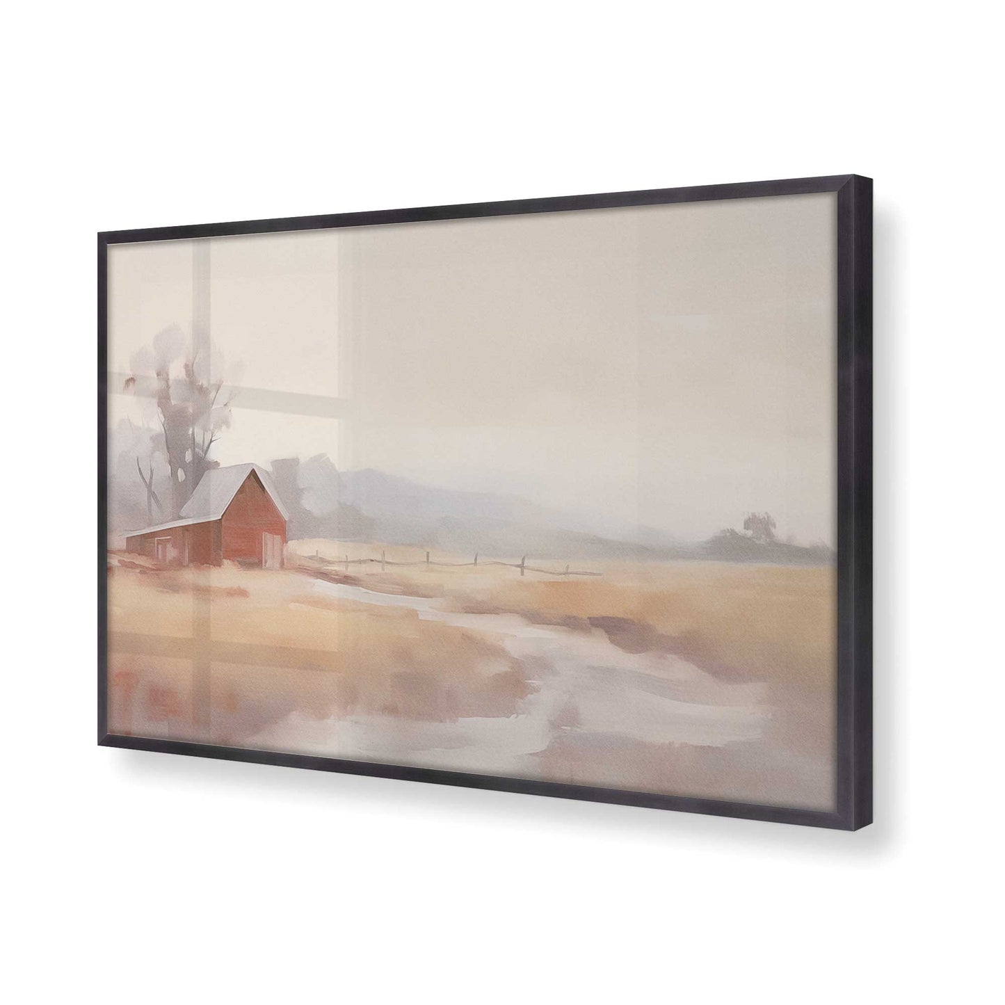 [Color:Weathered Zinc], Picture of art in a Weathered Zinc frame of the corner