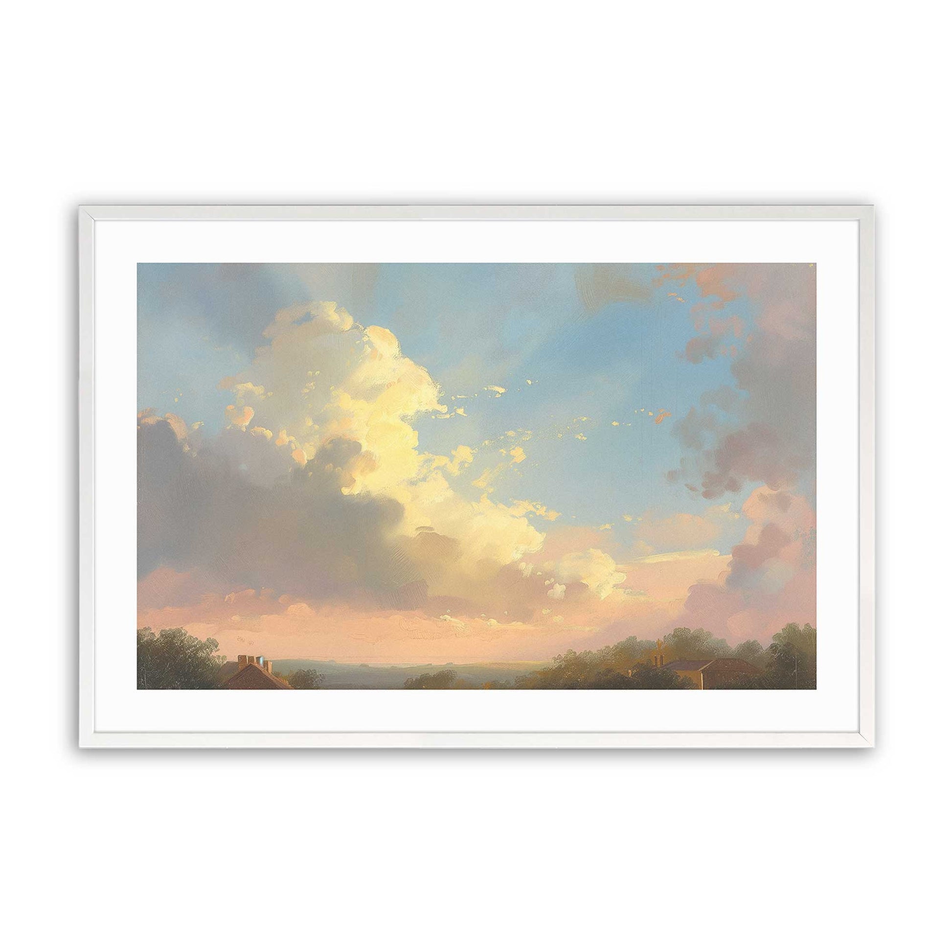 [Color:Opaque White], Picture of art in a Opaque White frame