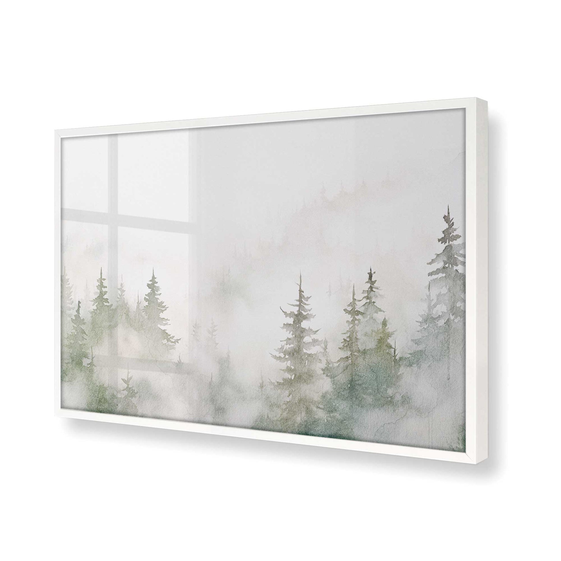 [Color:Opaque White], Picture of art in a Opaque White frame of the corner