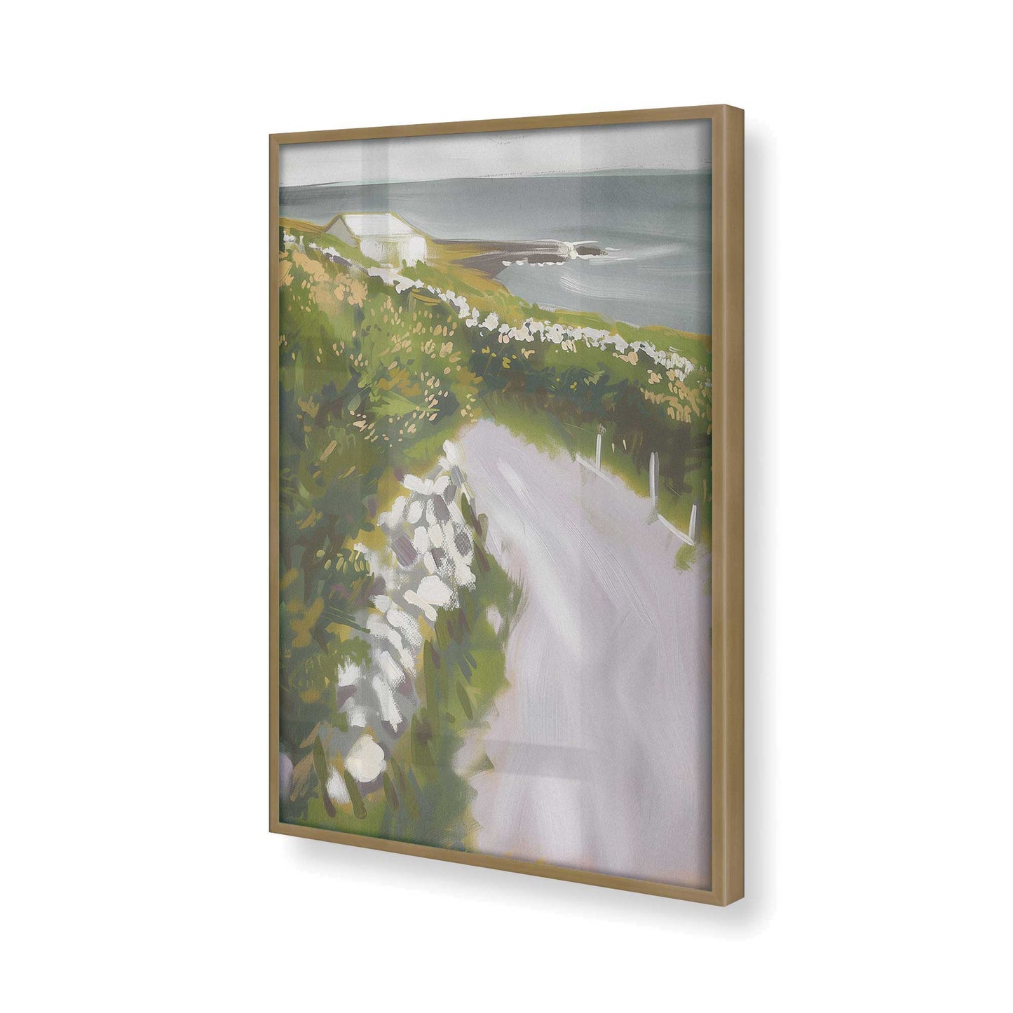 [Color:Brushed Gold], Picture of art in a Brushed Gold frame of the corner