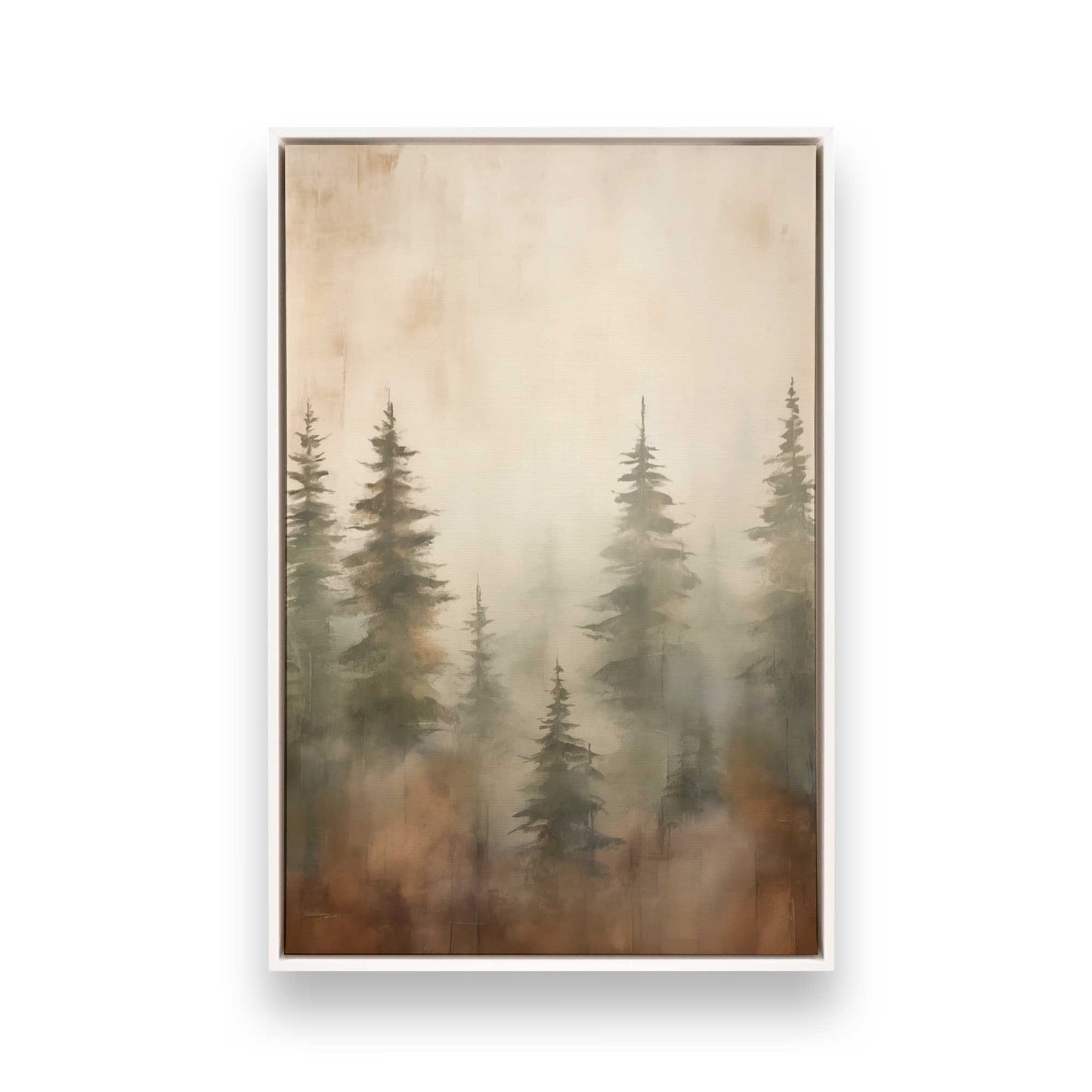 Forest Glow in Warm Tones Canvas Print, Set of 2