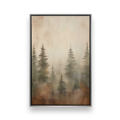 Forest Glow in Warm Tones Canvas Print, Set of 2