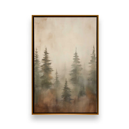 Forest Glow in Warm Tones Canvas Print, Set of 2