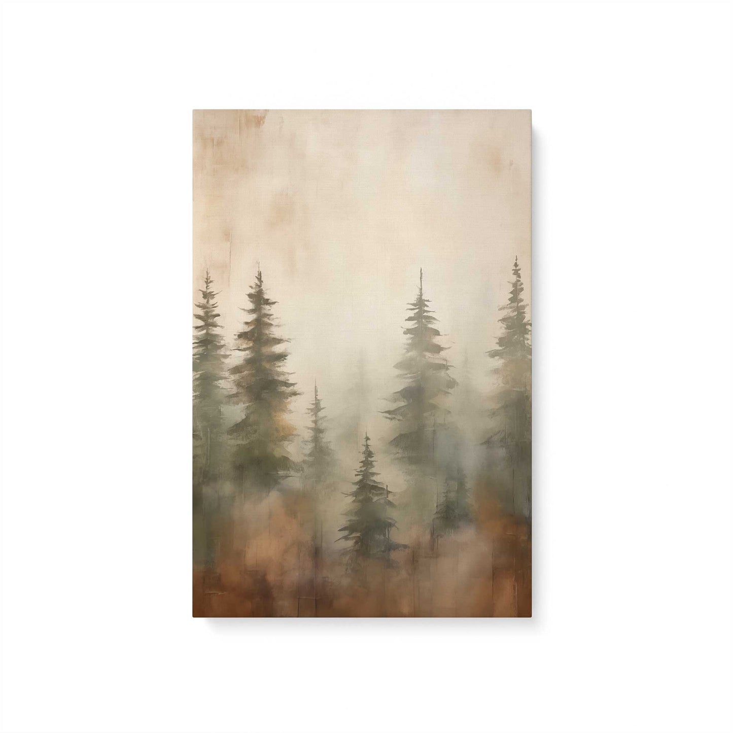Forest Glow in Warm Tones Canvas Print, Set of 2
