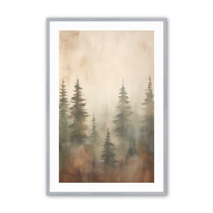 Forest Glow in Warm Tones Art Print, Set of 2