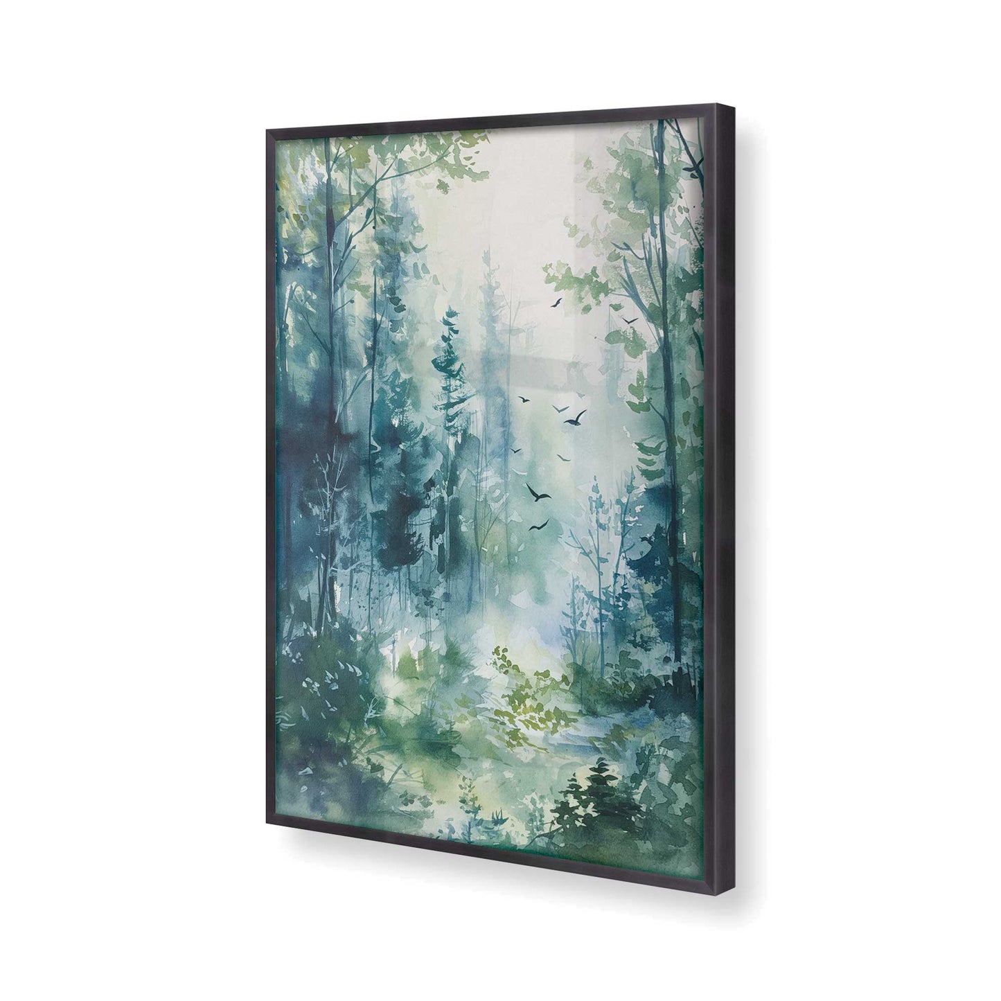 [Color:Weathered Zinc], Picture of art in a Weathered Zinc frame of the corner