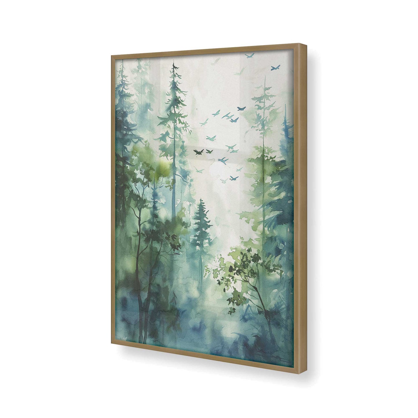 [Color:Brushed Gold], Picture of art in a Brushed Gold frame of the corner
