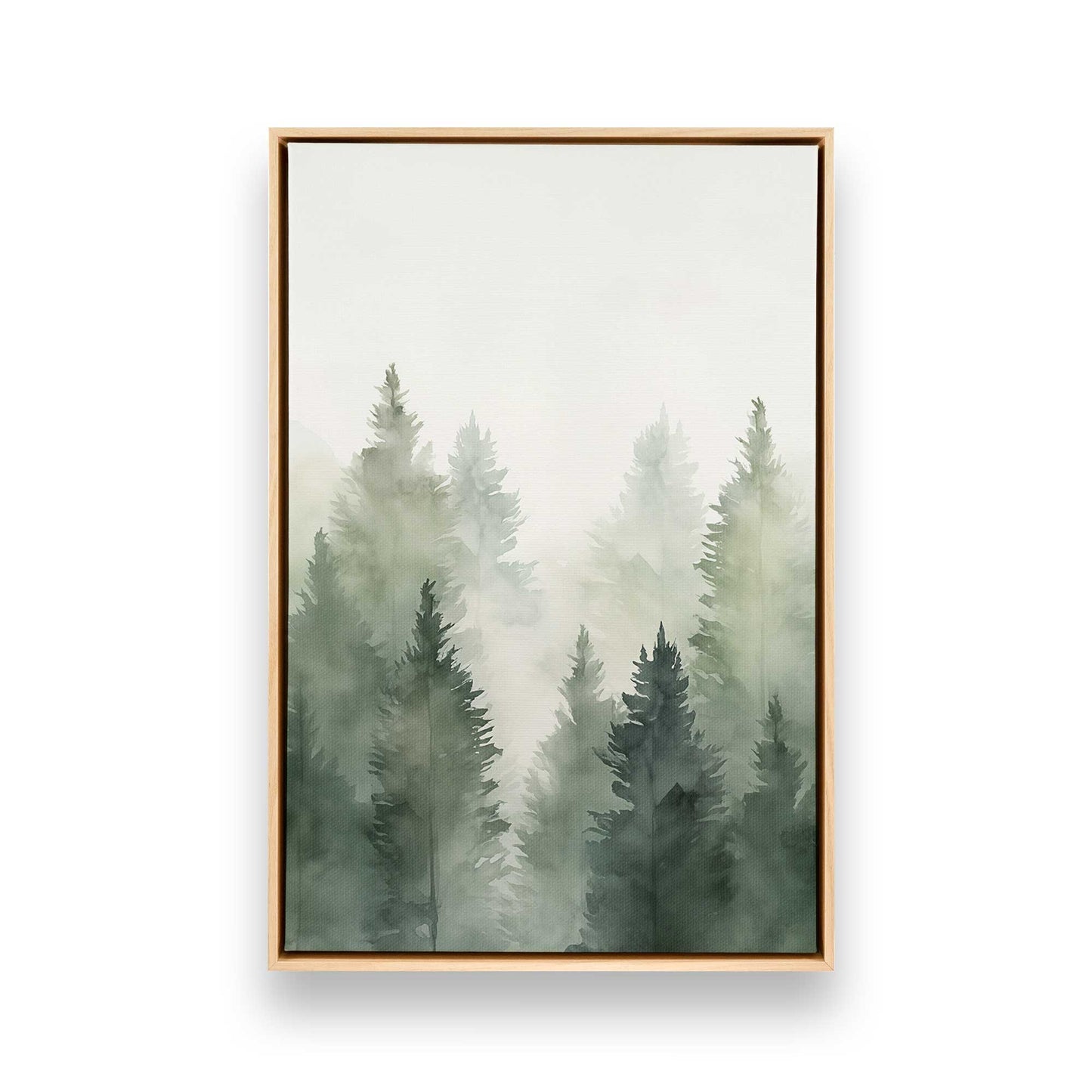 Foggy Pines Canvas Print, Set of 3