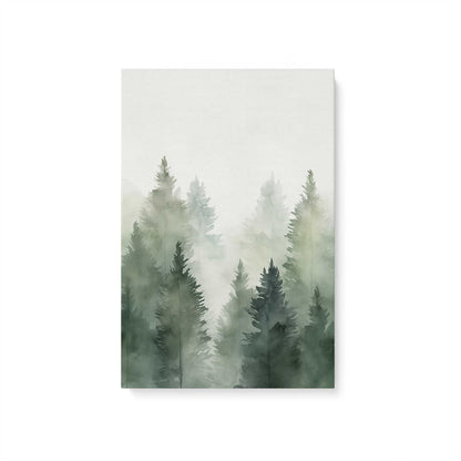 Foggy Pines Canvas Print, Set of 3
