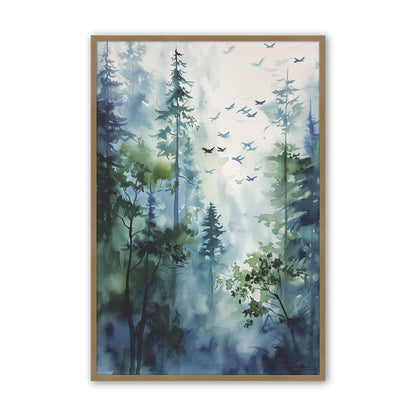 Charming Forest Scene Art Print, Set of 2