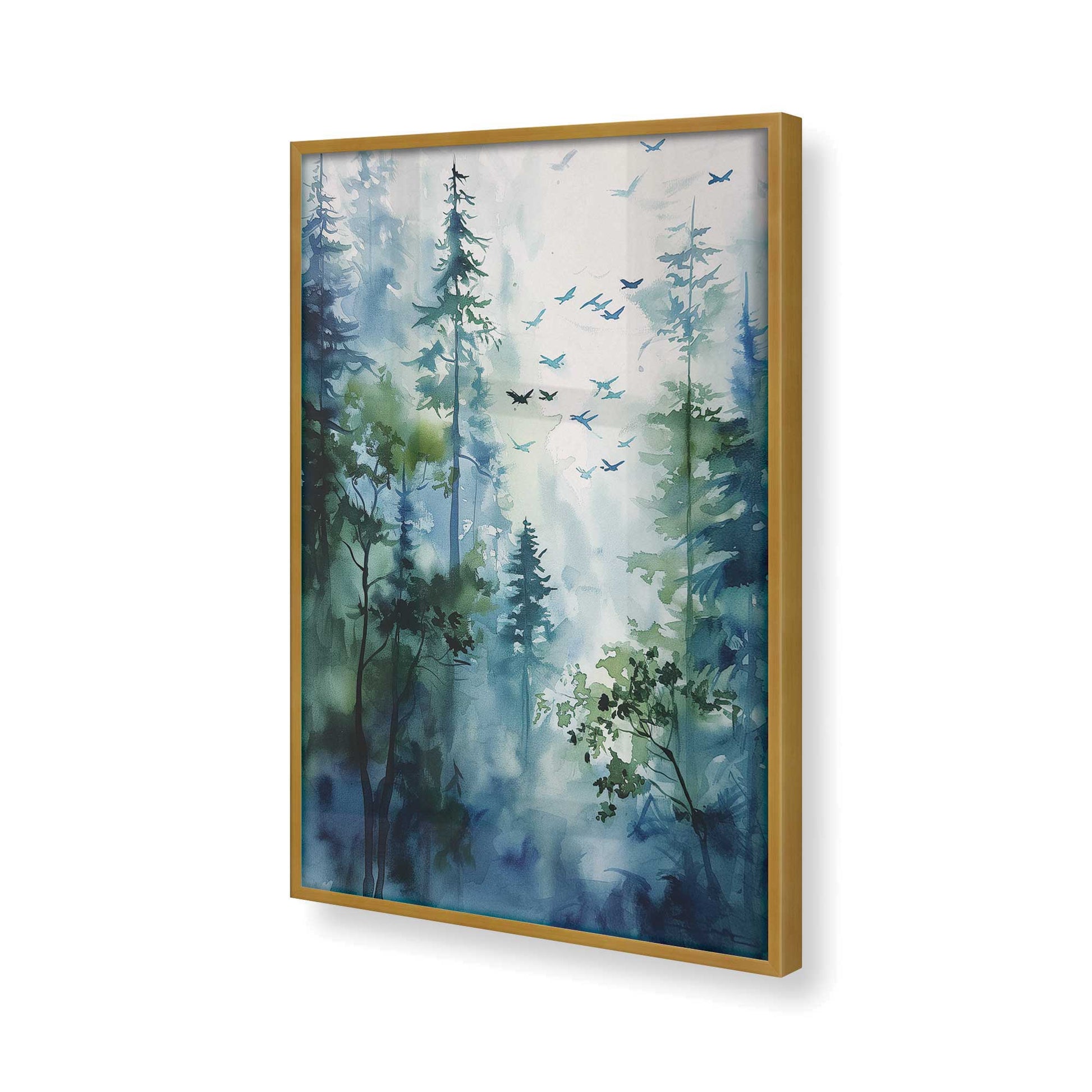 [Color:Polished Gold], Picture of art in a Polished Gold frame of the corner