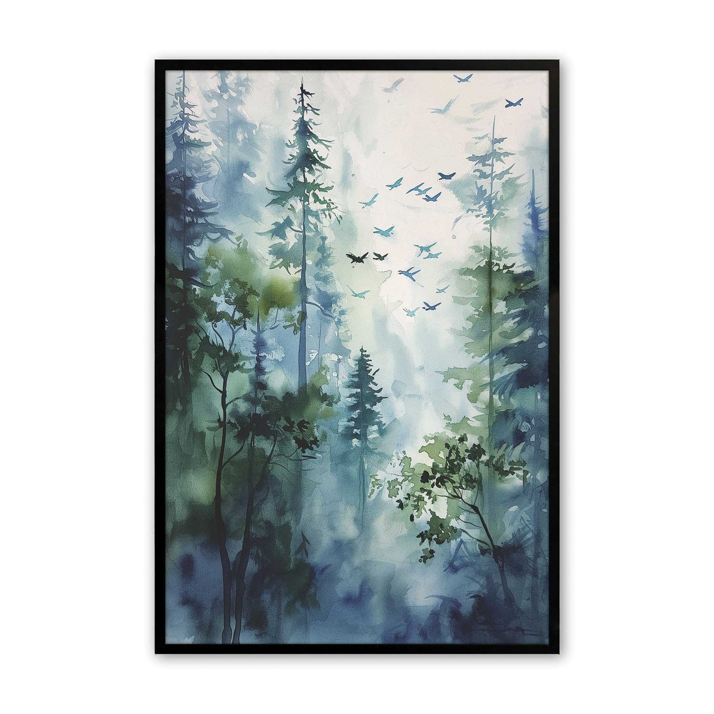 Charming Forest Scene Art Print, Set of 2