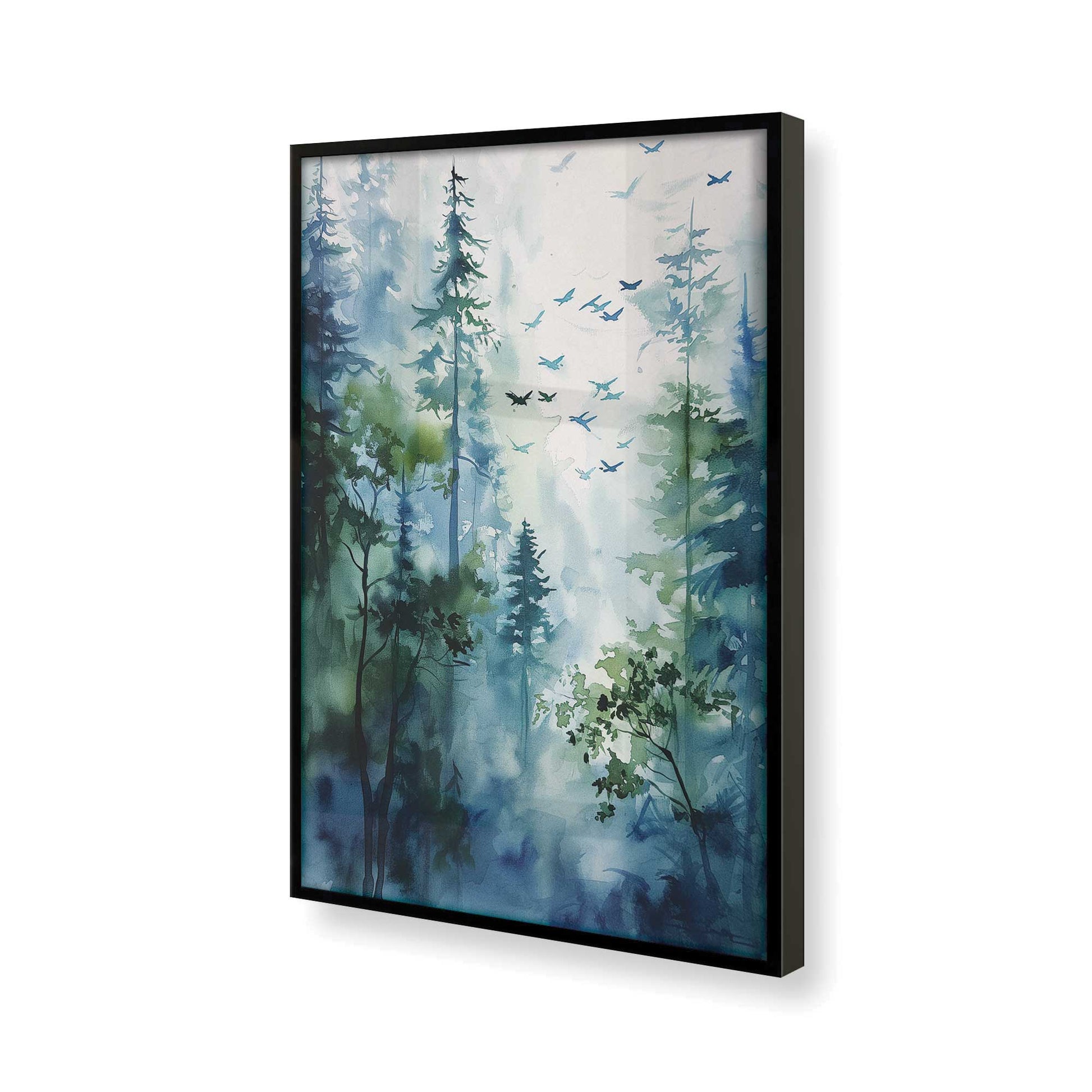 [Color:Satin Black], Picture of art in a Satin Black frame of the corner