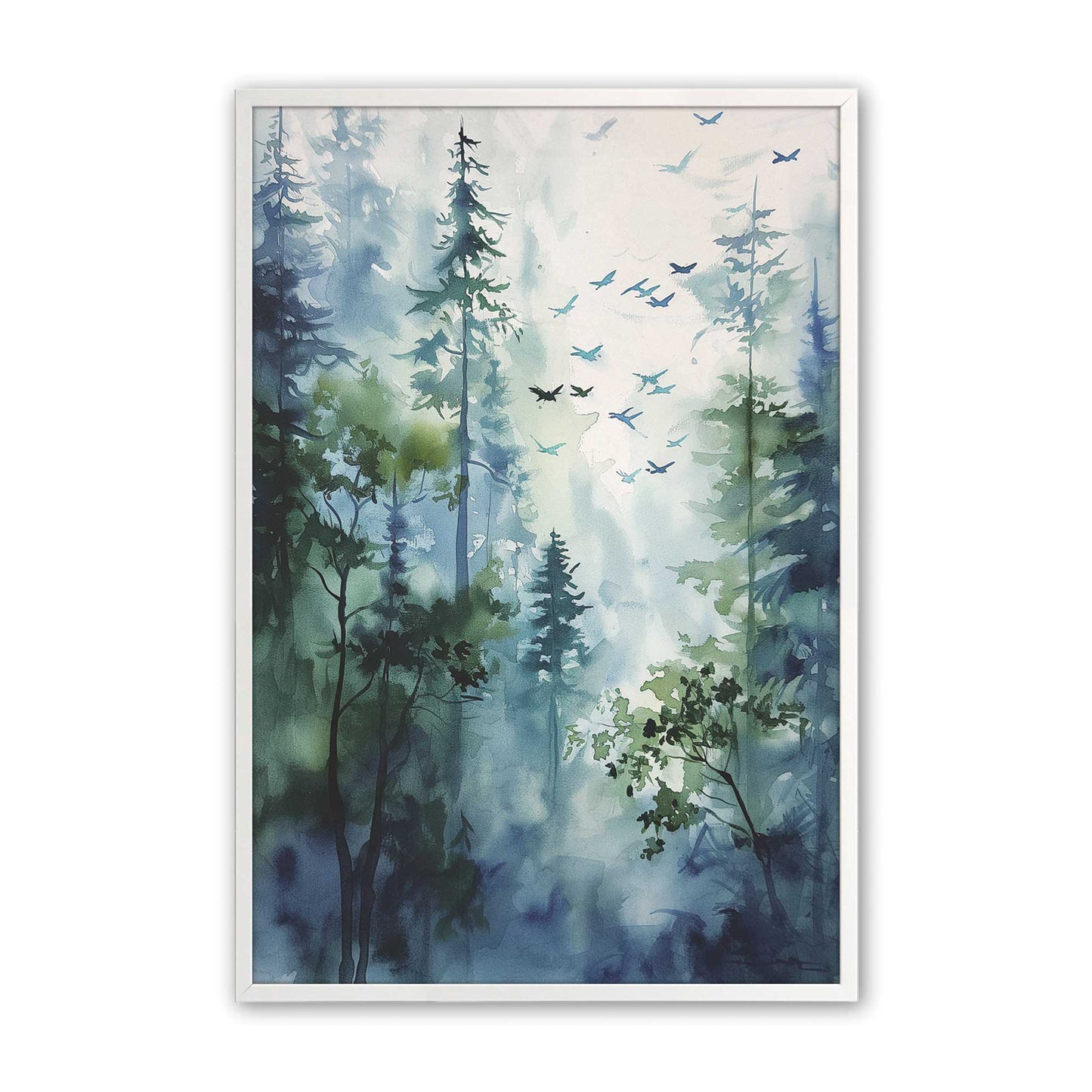 Charming Forest Scene Art Print, Set of 2