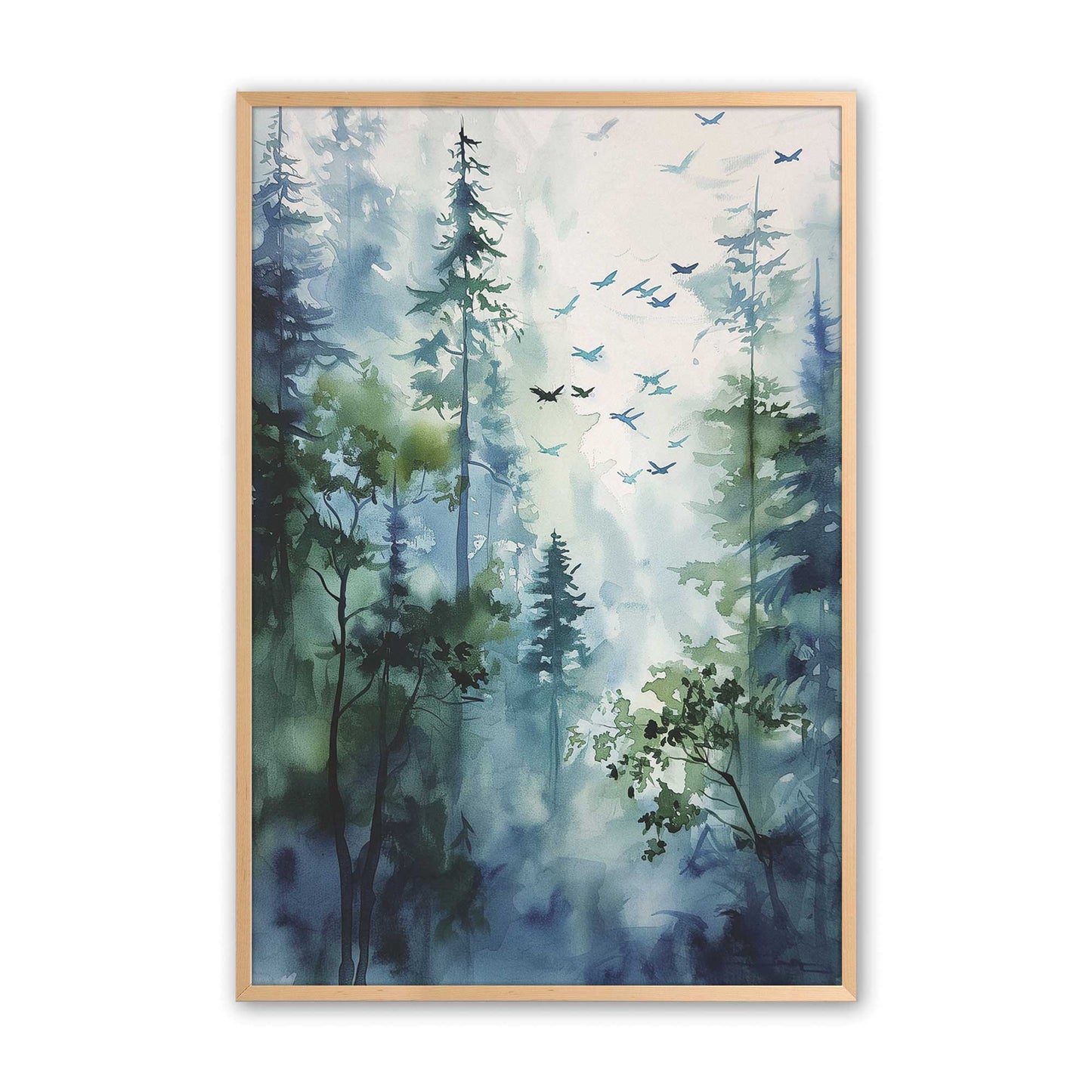 Charming Forest Scene Art Print, Set of 2