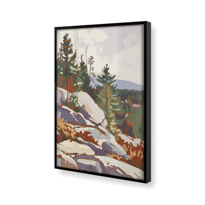 [Color:Satin Black], Picture of art in a Satin Black frame of the corner