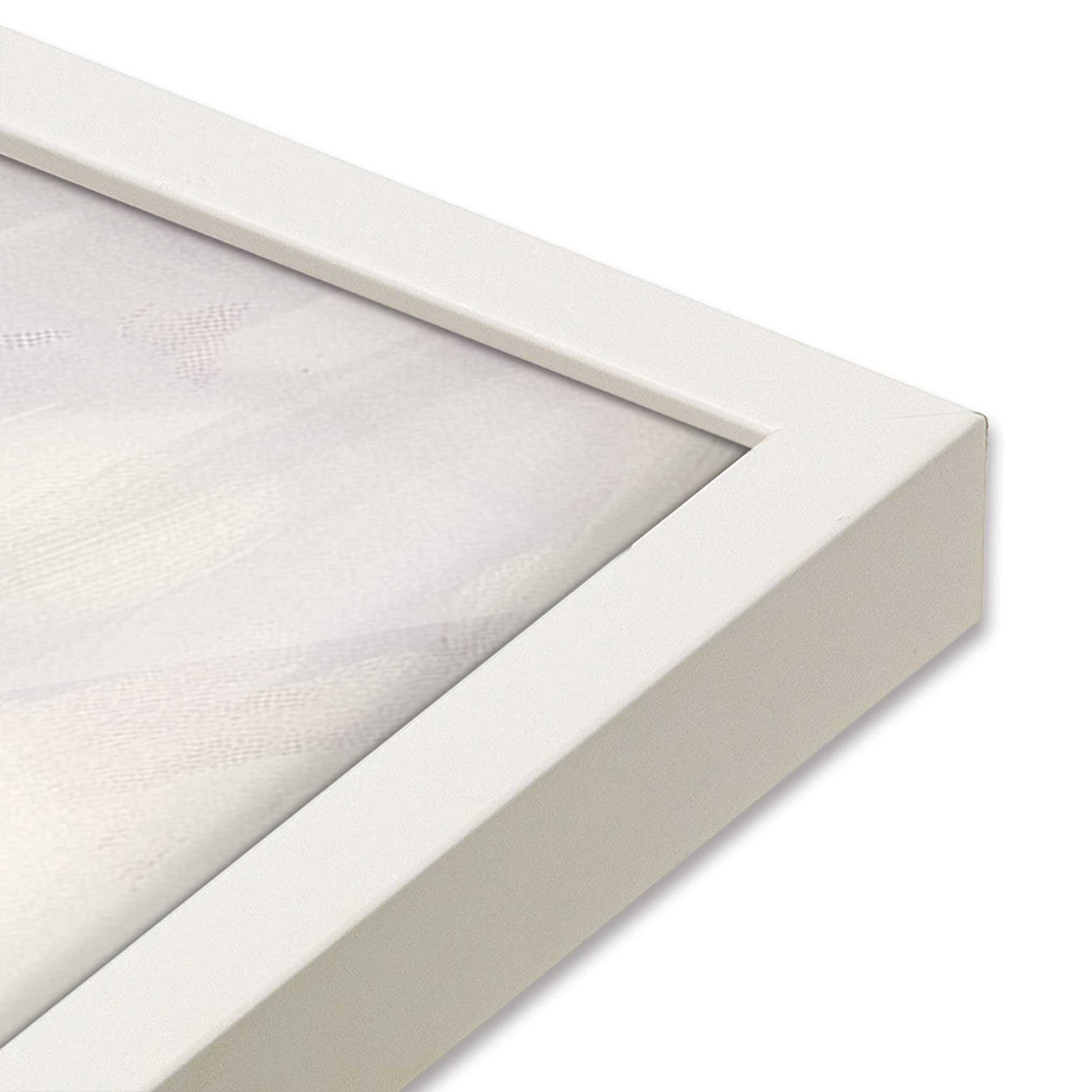 [Color:Opaque White], Picture of art in a Opaque White frame at an angle