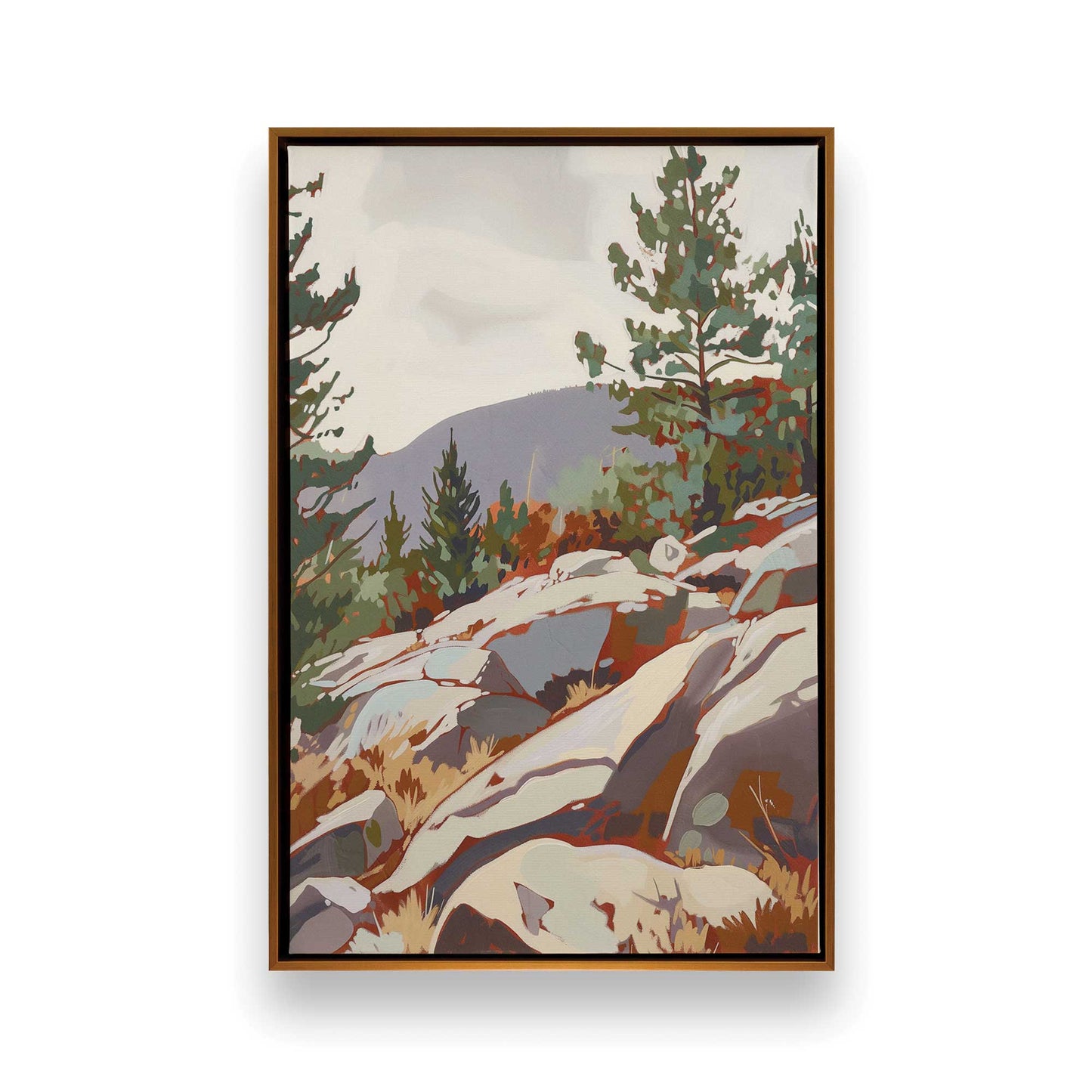 Bold Mountainside View Canvas Print, Set of 2
