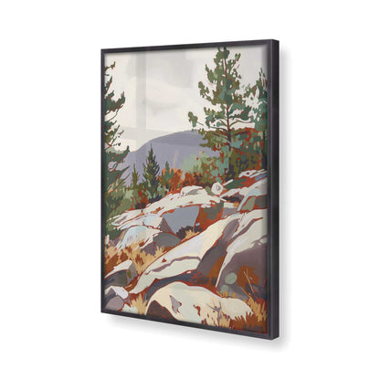 [Color:Weathered Zinc], Picture of art in a Weathered Zinc frame of the corner