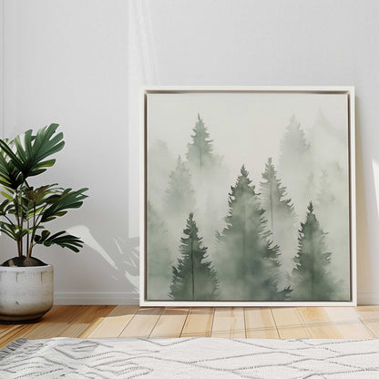Hazy Forest Morning I Canvas Print