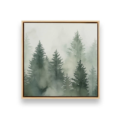 Hazy Forest Morning Canvas Print, Set of 3