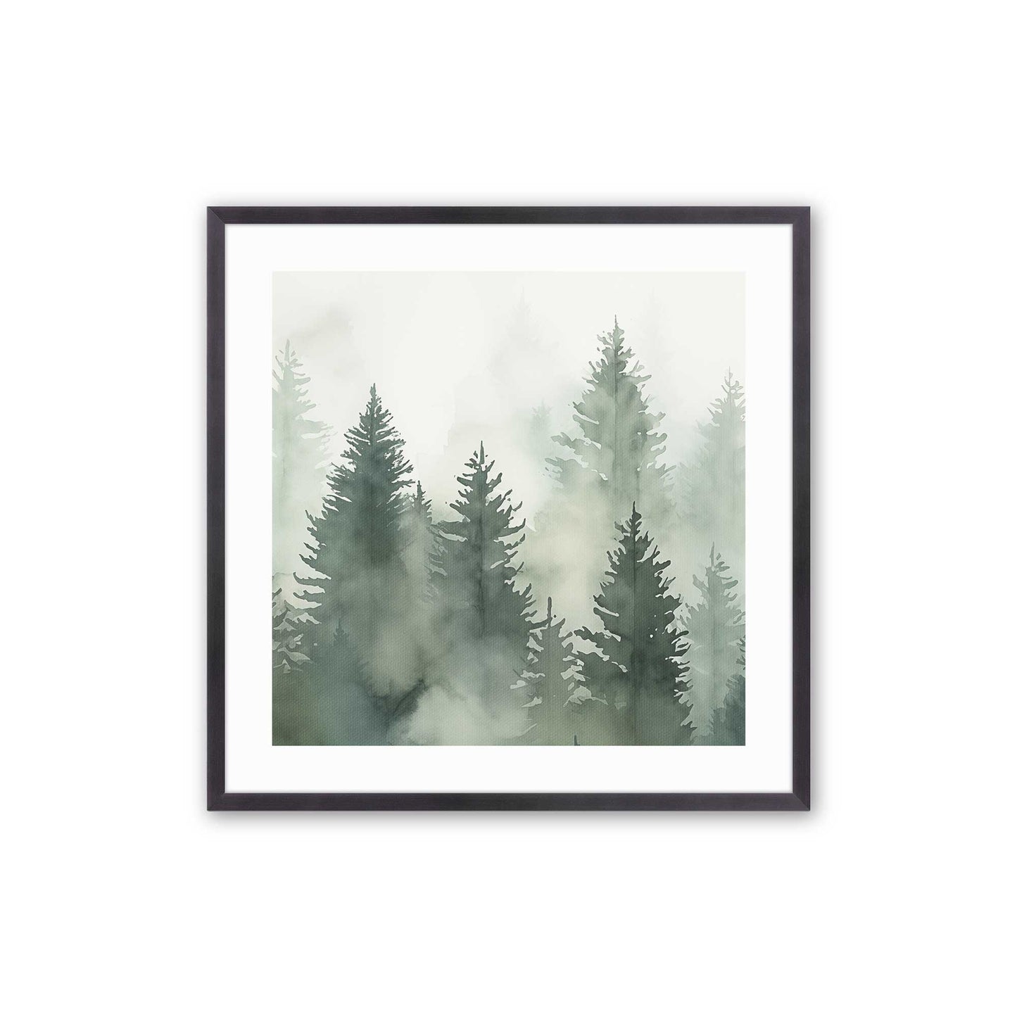 Hazy Forest Morning Art Print, Set of 3