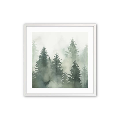Hazy Forest Morning Art Print, Set of 3