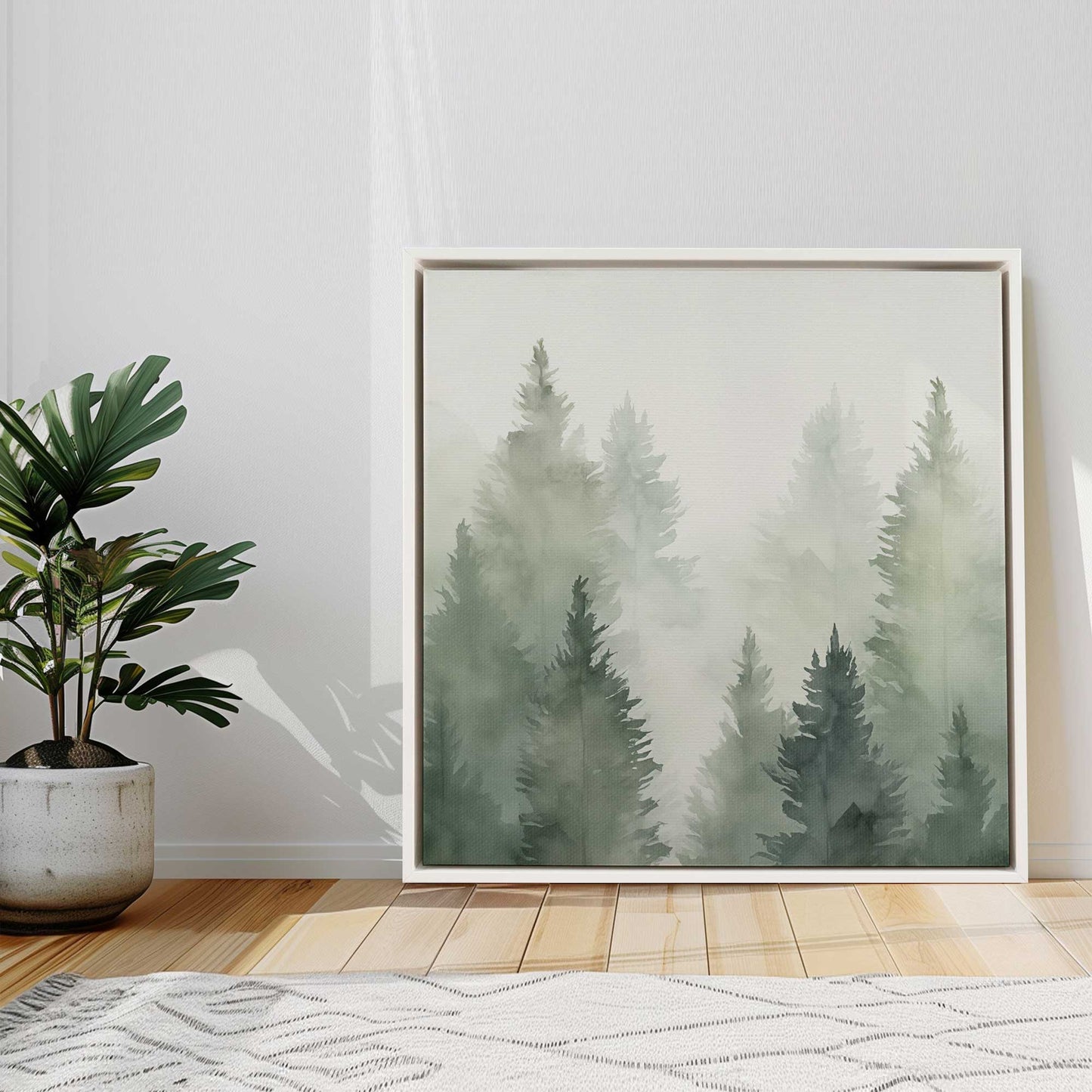Hazy Forest Morning III Canvas Print