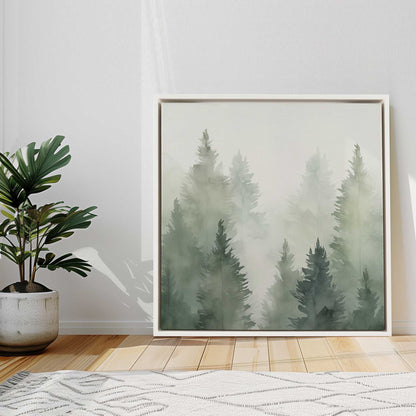 Hazy Forest Morning III Canvas Print