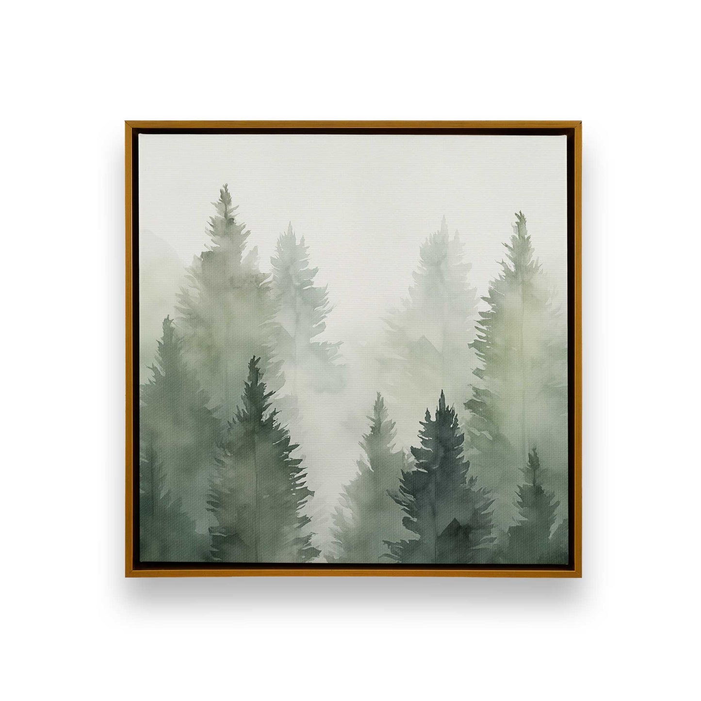 Hazy Forest Morning Canvas Print, Set of 3