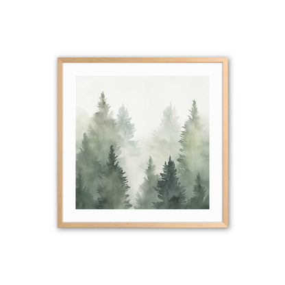 Hazy Forest Morning Art Print, Set of 3