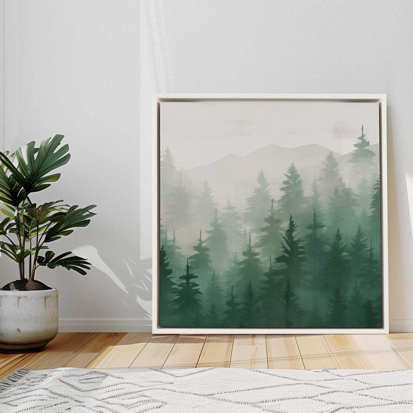 Misty Mountain Forest Canvas Print