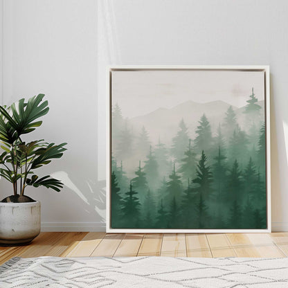 Misty Mountain Forest Canvas Print