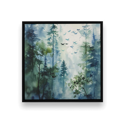Quiet Forest Morning Canvas Print, Set of 2