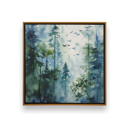 Quiet Forest Morning Canvas Print, Set of 2