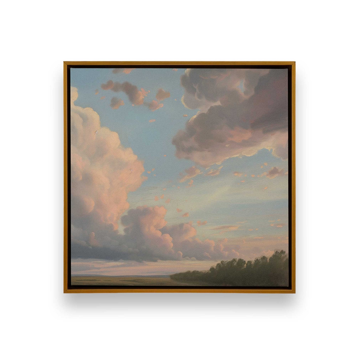 Radiant Evening Clouds Canvas Print, Set of 2