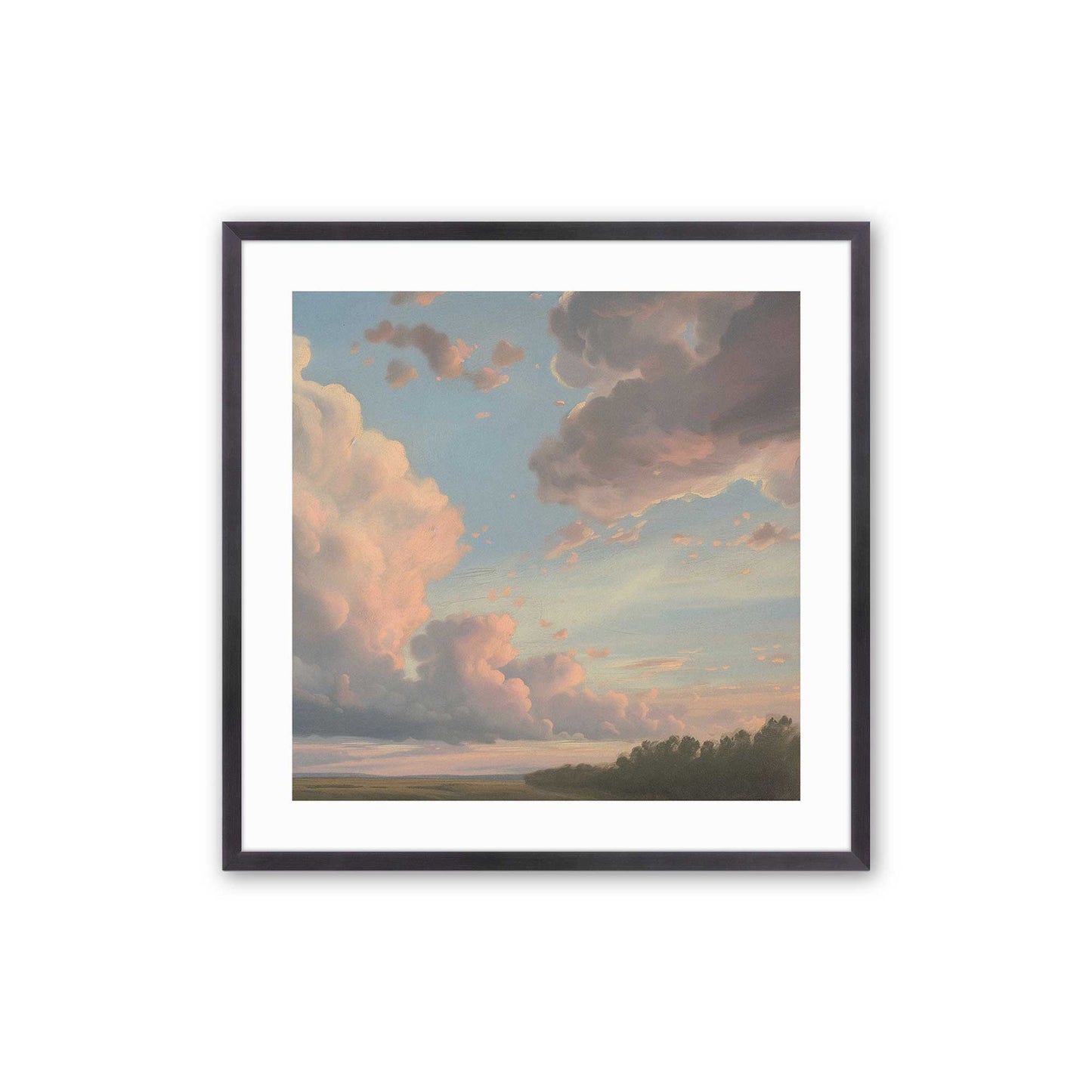 Radiant Evening Clouds Art Print, Set of 2