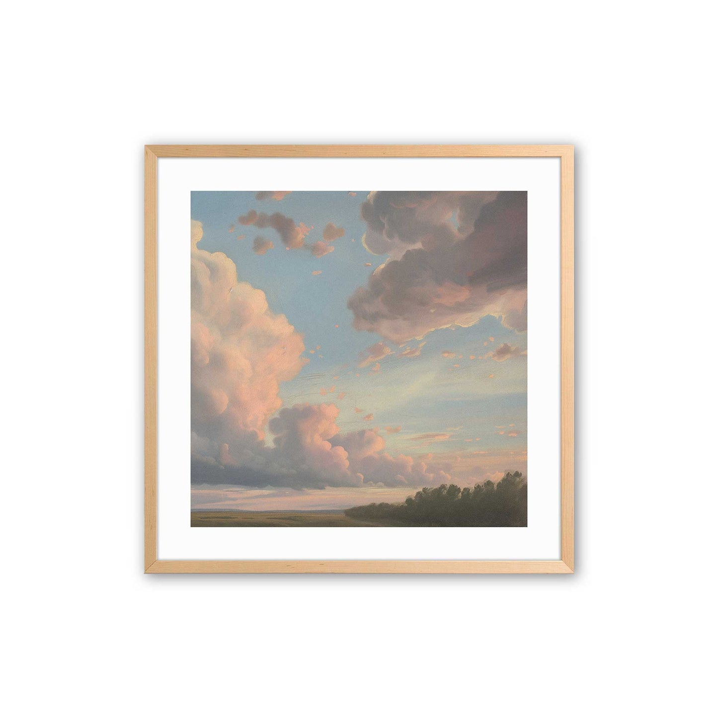 Radiant Evening Clouds Art Print, Set of 2