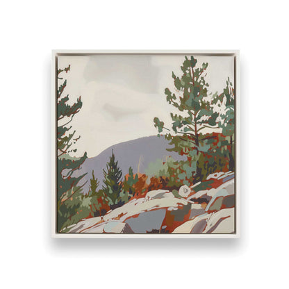 Bold Rocks and Pines Canvas Print, Set of 2