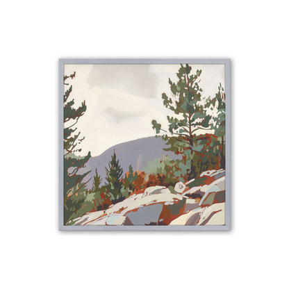 Bold Rocks and Pines Art Print, Set of 2