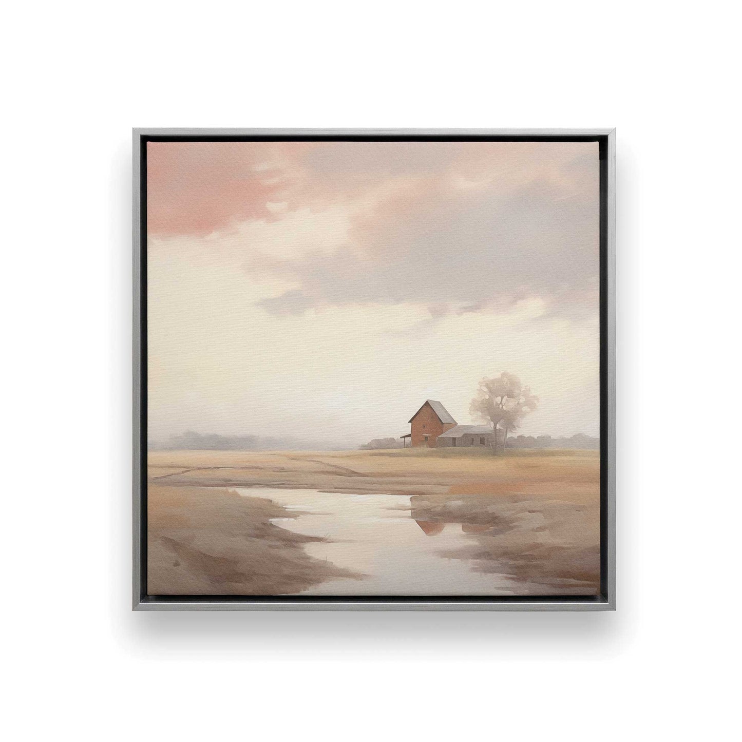 Quiet Country Farm Scenes Canvas Print, Set of 2