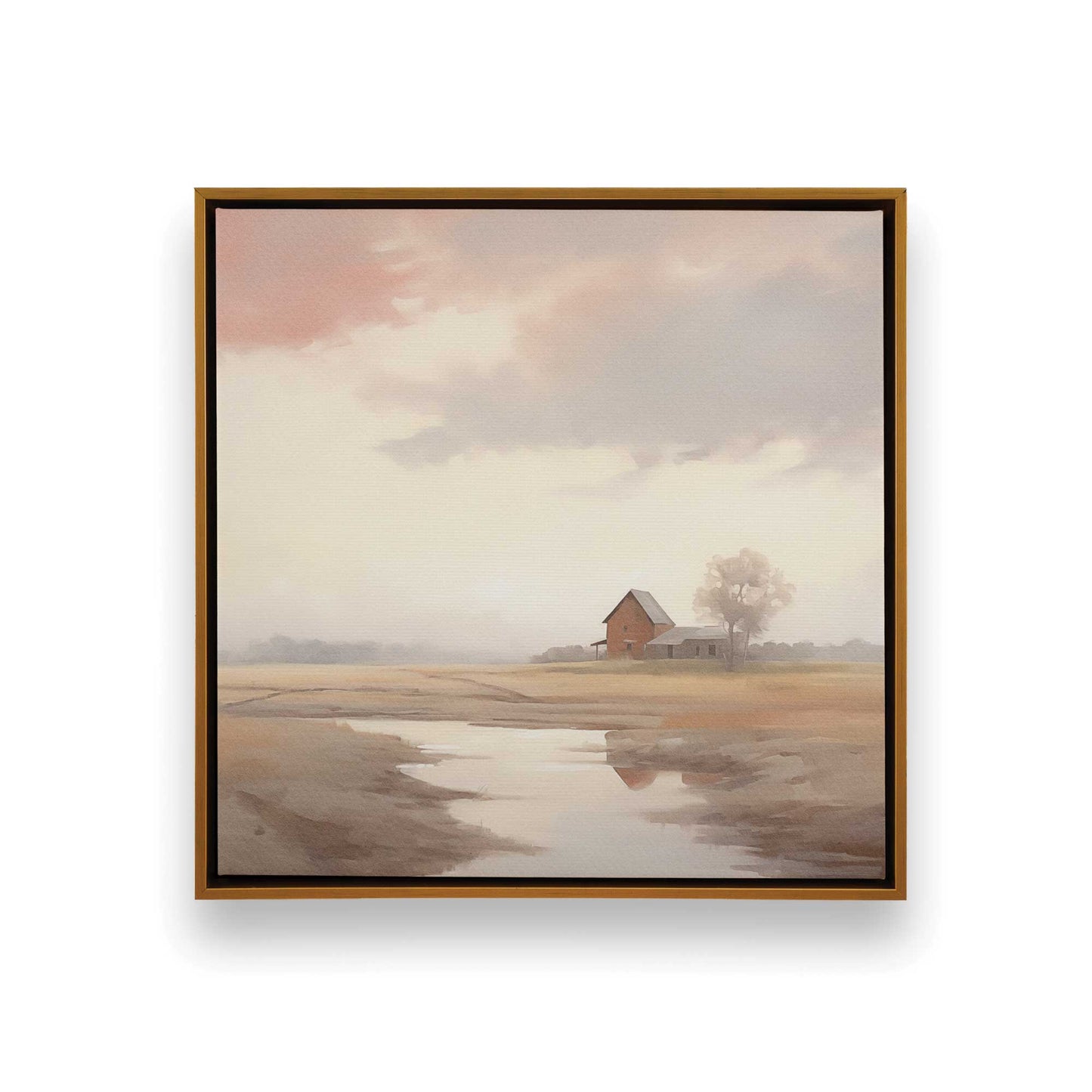 Quiet Country Farm Scenes Canvas Print, Set of 2