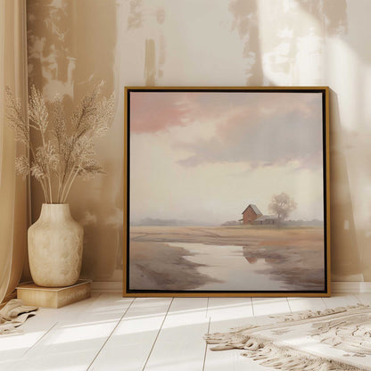Rustic Farm Sunset Canvas Print