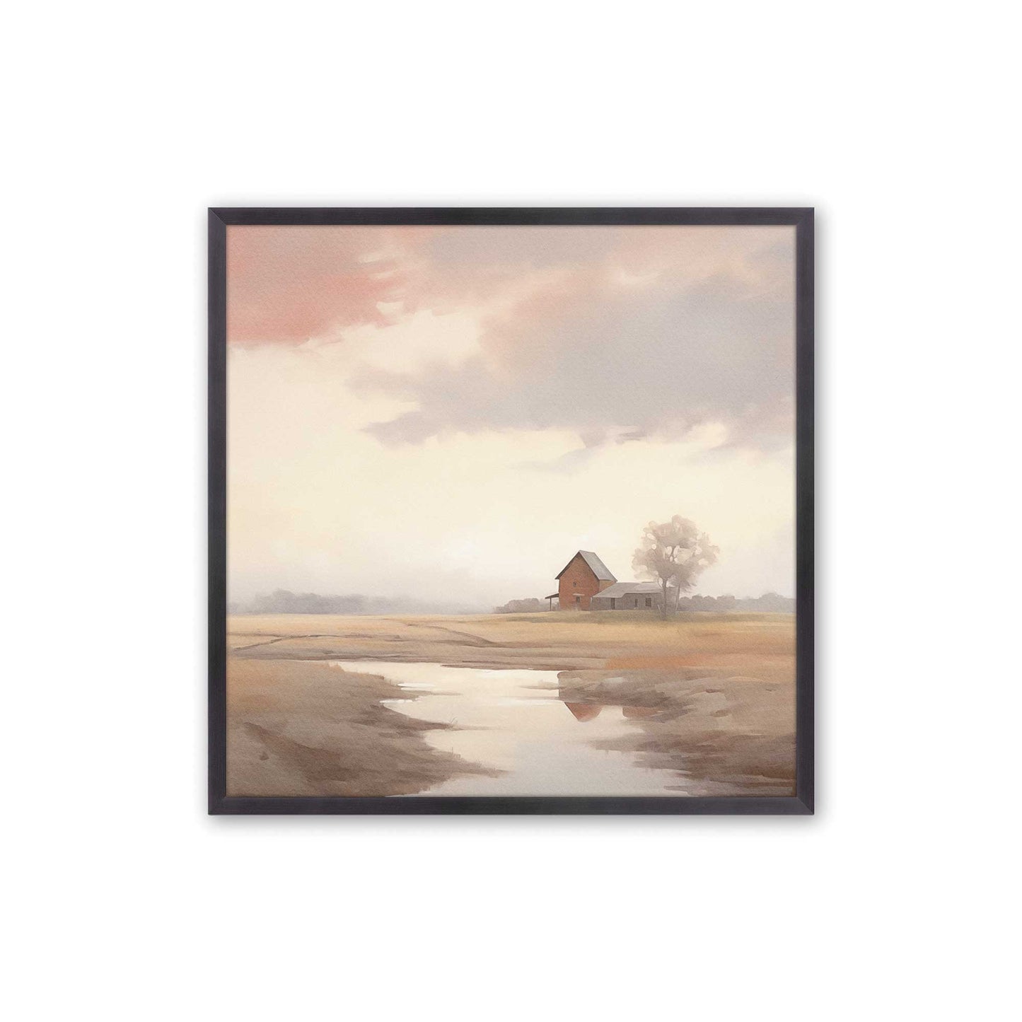 Quiet Country Farm Scenes Art Print, Set of 2